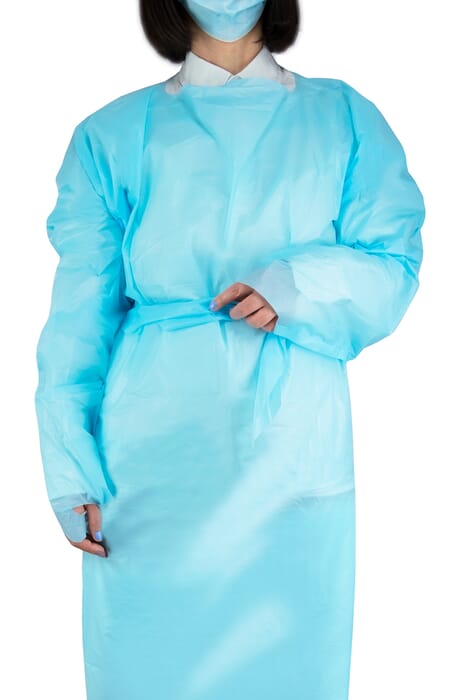 Janmed® CPE-Schutzkittel DIN EN 14126 flüssigkeitsabweisend, blau