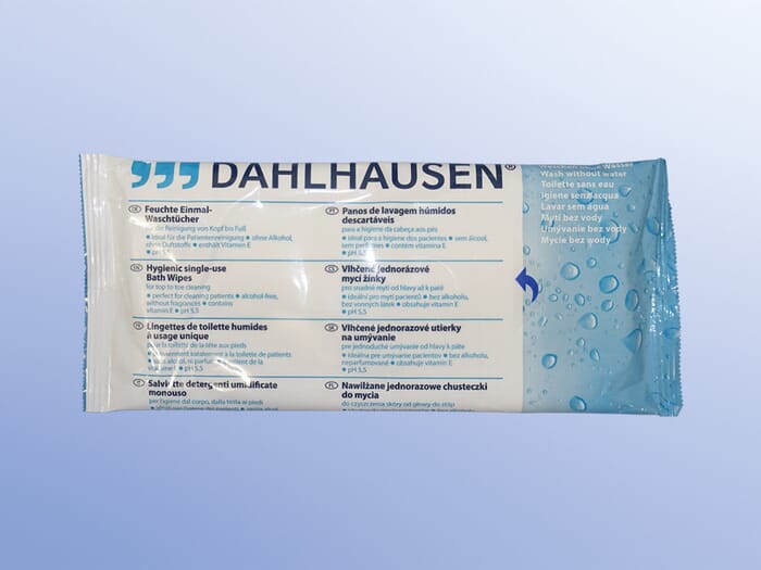 Dahlhausen, feuchte Einmal-Waschtücher Klinikpackung