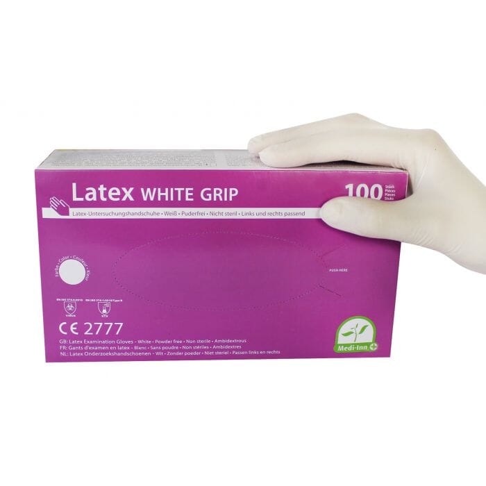 Medi-Inn®-Latex-Untersuchungs- & Schutzhandschuhe WHITE GRIP LATEX