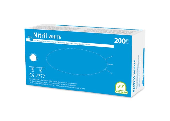 Medi-Inn®-Nitril-Untersuchungs- & Schutzhandschuhe Nitril white 200 Stück im Dispenser
